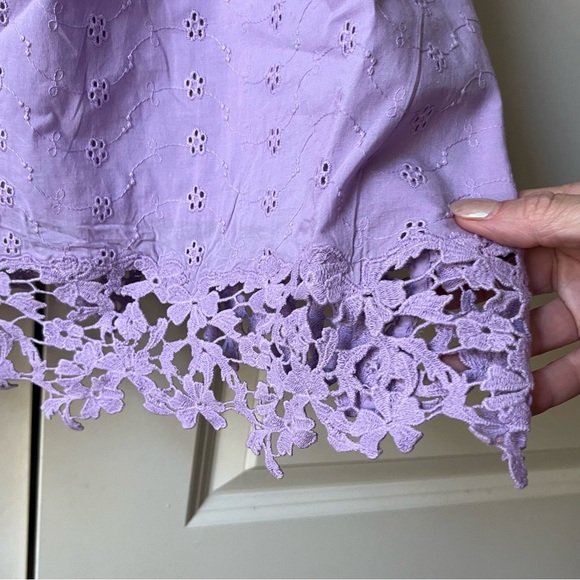 NWT Sundance Calabria Camisole Embroidered Lace Top lilac adjustable straps sz L - Picture 6 of 9